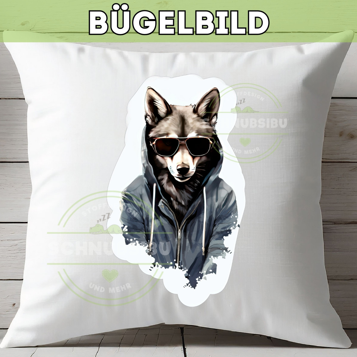 Bügelbild Graffiti Fuchs